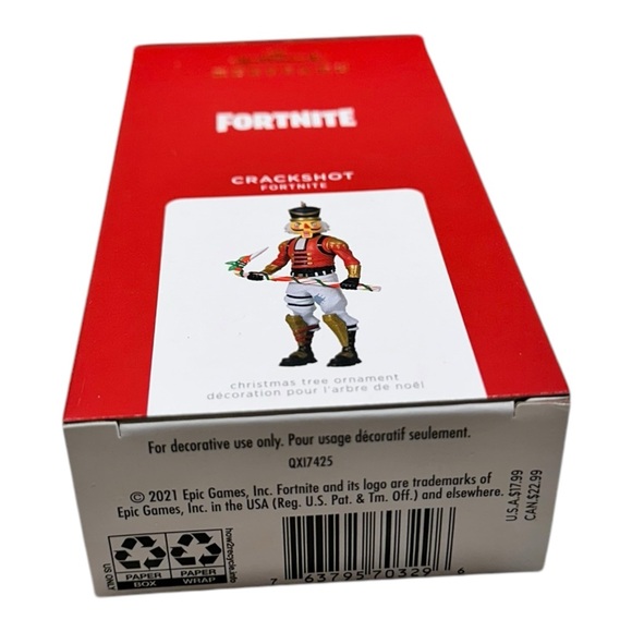 NIB Hallmark Keepsake 2021 Crackshot Fortnite Christmas Ornament Epic Games Inc - Picture 5 of 5